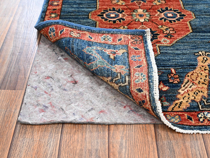 2'1" x 3'0" New Hand Knotted Blue Wool Rectangle Oriental Rug - MOA1022385