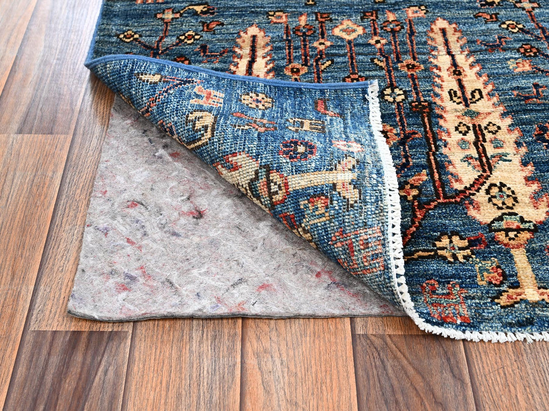 2'2" x 3'4" New Hand Knotted Blue Wool Rectangle Oriental Rug - MOA1022388
