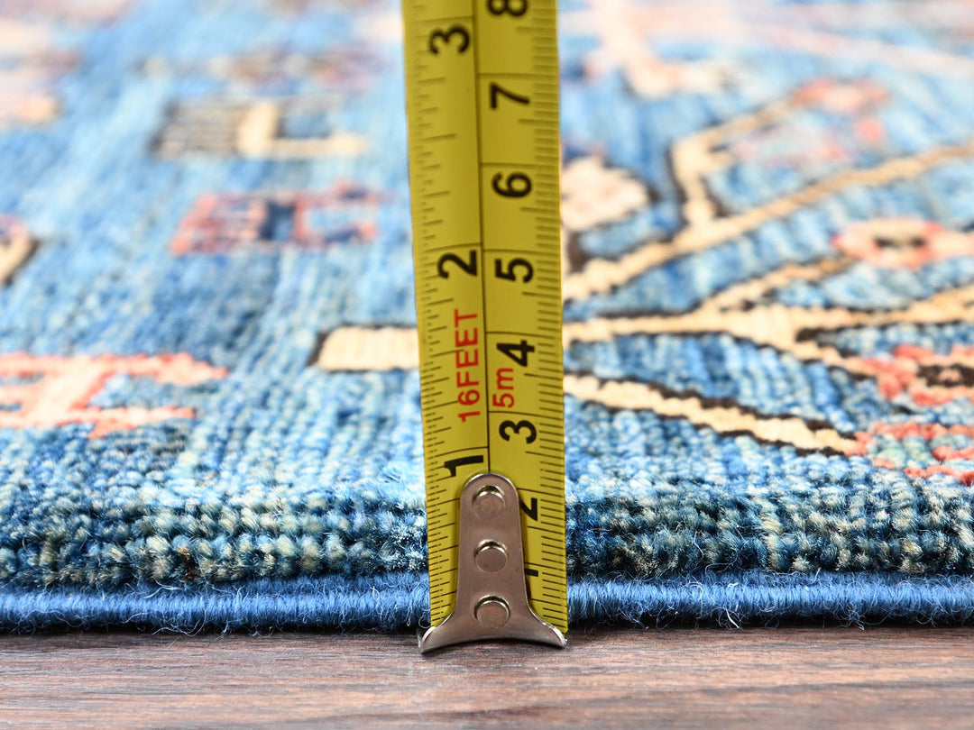2'2" x 3'4" New Hand Knotted Blue Wool Rectangle Oriental Rug - MOA1022388