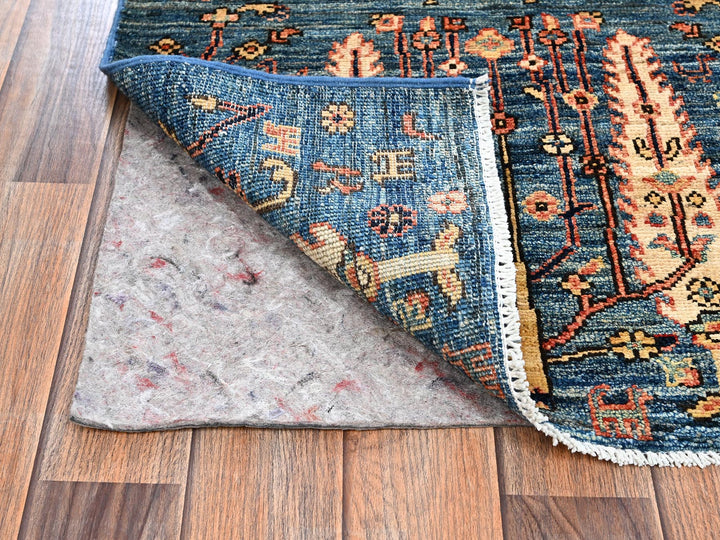 2'2" x 3'3" New Hand Knotted Blue Wool Rectangle Oriental Rug - MOA1022389