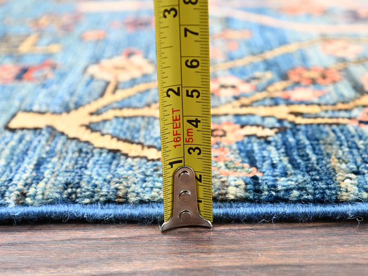 2'2" x 3'3" New Hand Knotted Blue Wool Rectangle Oriental Rug - MOA1022389