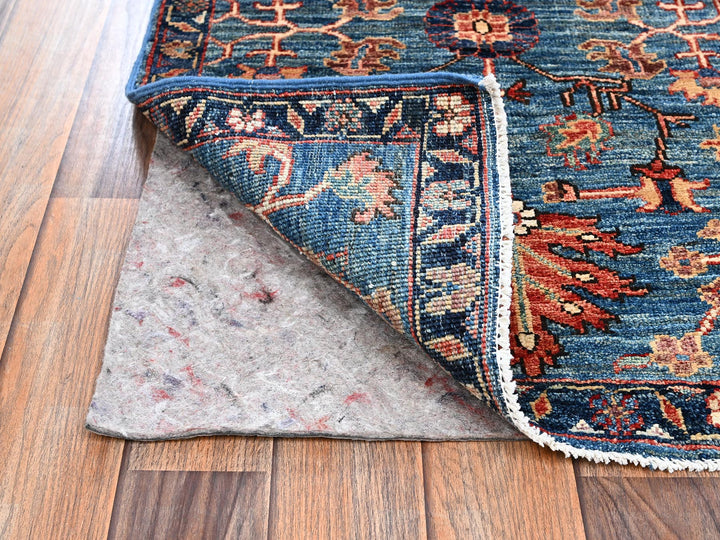 2'2" x 3'3" New Hand Knotted Blue Wool Rectangle Oriental Rug - MOA1022390