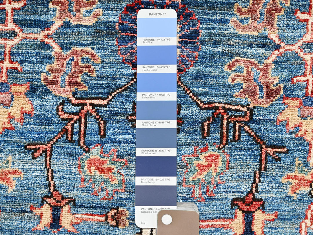 2'2" x 3'3" New Hand Knotted Blue Wool Rectangle Oriental Rug - MOA1022390