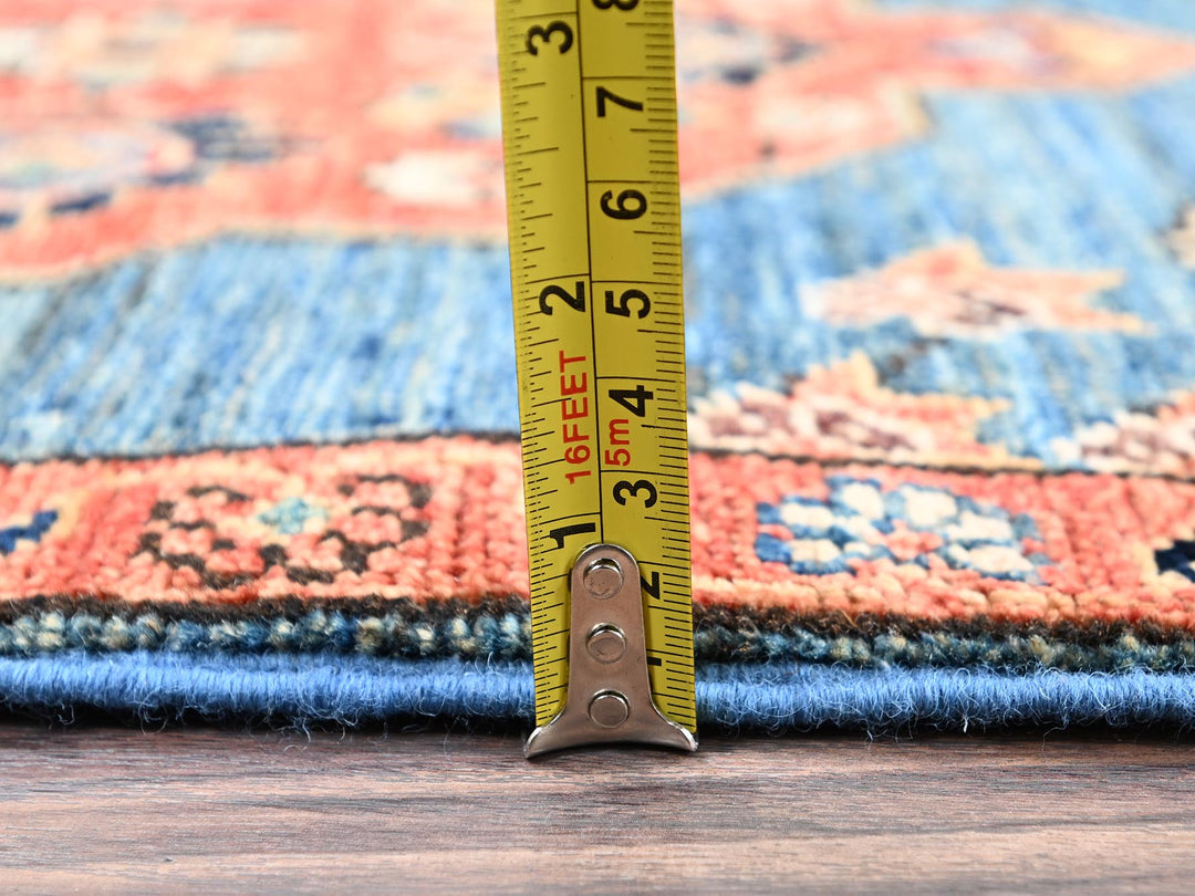 1'11" x 3'2" New Hand Knotted Blue Wool Rectangle Oriental Rug - MOA1022391