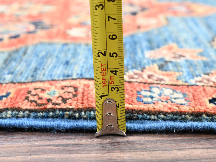 1'11" x 3'2" New Hand Knotted Blue Wool Rectangle Oriental Rug - MOA1022391