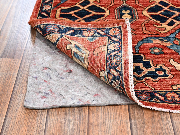 2'2" x 2'11" New Hand Knotted Red Wool Rectangle Oriental Rug - MOA1022395