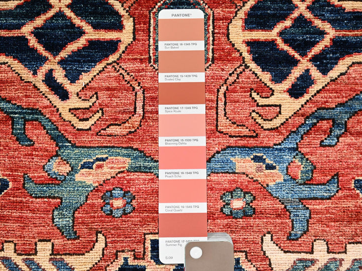 2'2" x 2'11" New Hand Knotted Red Wool Rectangle Oriental Rug - MOA1022395