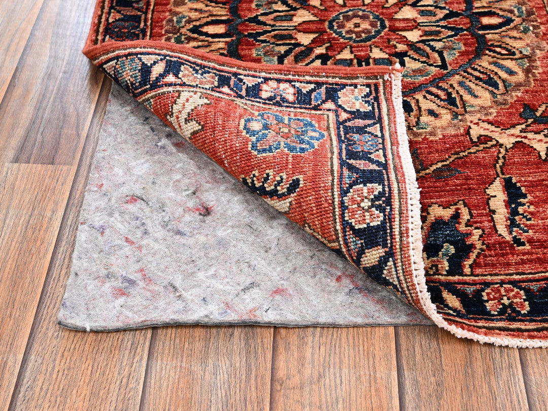 1'11" x 2'10" New Hand Knotted Red Wool Rectangle Oriental Rug - MOA1022396