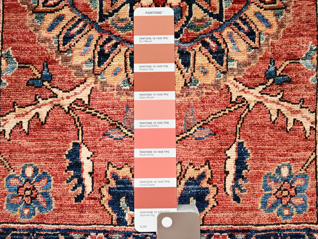 1'11" x 2'11" New Hand Knotted Red Wool Rectangle Oriental Rug - MOA1022399