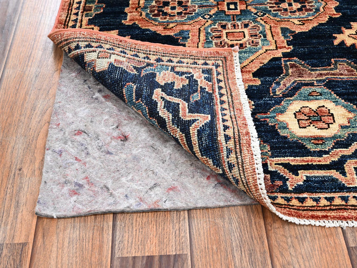 2'1" x 2'11" New Hand Knotted Blue Wool Rectangle Oriental Rug - MOA1022402