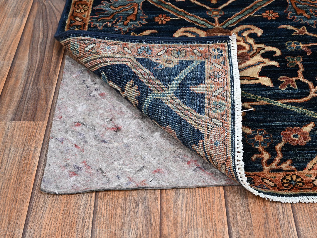 2'3" x 3'0" New Hand Knotted Blue Wool Rectangle Oriental Rug - MOA1022404
