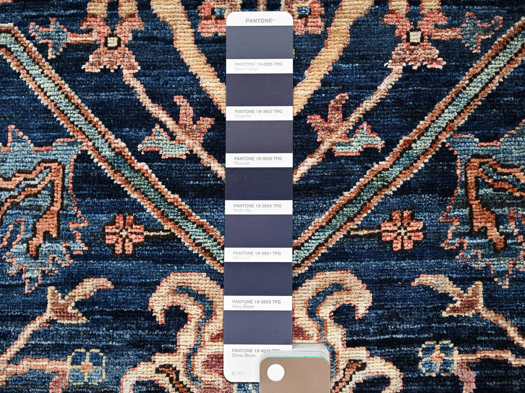 2'3" x 3'0" New Hand Knotted Blue Wool Rectangle Oriental Rug - MOA1022404