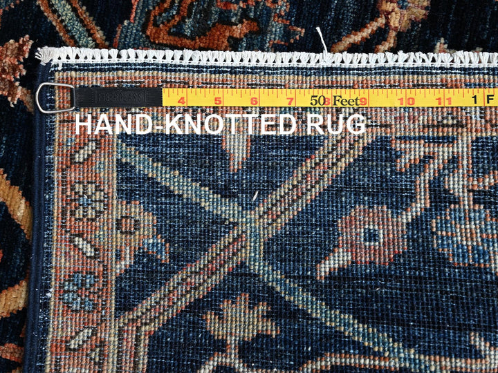 2'3" x 3'0" New Hand Knotted Blue Wool Rectangle Oriental Rug - MOA1022404