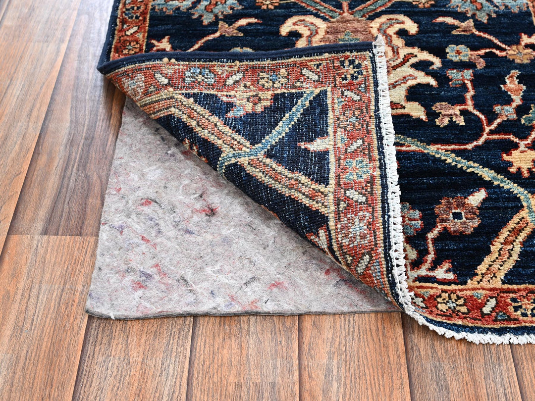 2'0" x 3'1" New Hand Knotted Blue Wool Rectangle Oriental Rug - MOA1022405