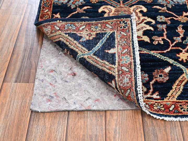 2'0" x 3'1" New Hand Knotted Blue Wool Rectangle Oriental Rug - MOA1022405