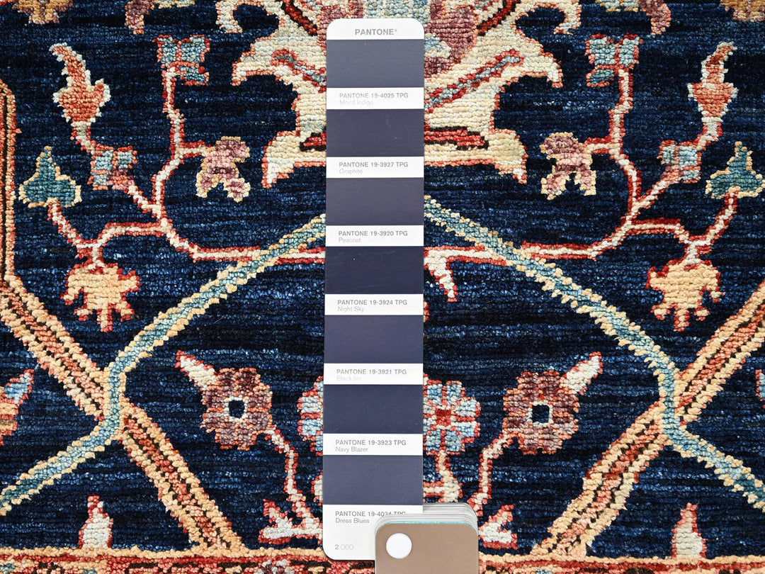 2'0" x 3'1" New Hand Knotted Blue Wool Rectangle Oriental Rug - MOA1022405