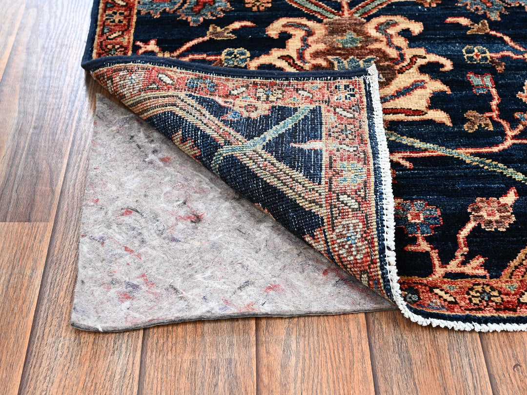 2'1" x 3'0" New Hand Knotted Blue Wool Rectangle Oriental Rug - MOA1022406