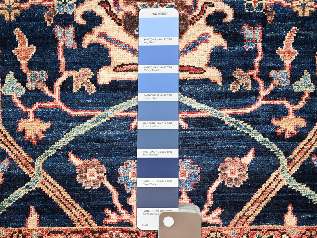 2'1" x 3'0" New Hand Knotted Blue Wool Rectangle Oriental Rug - MOA1022406