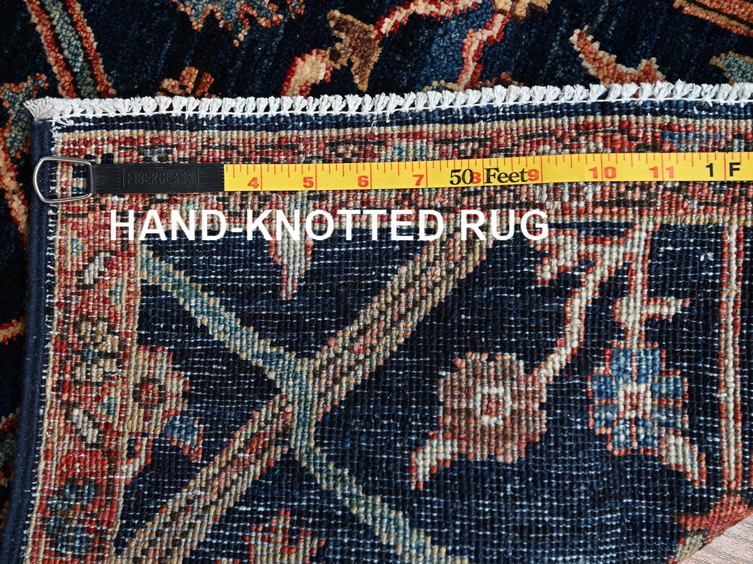 2'1" x 3'0" New Hand Knotted Blue Wool Rectangle Oriental Rug - MOA1022406