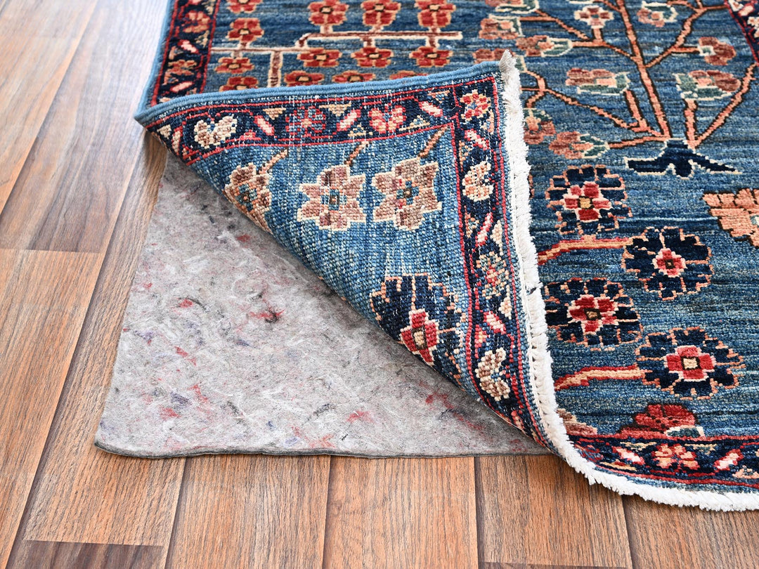2'2" x 3'1" New Hand Knotted Blue Wool Rectangle Oriental Rug - MOA1022408