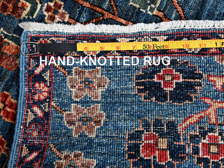 2'2" x 3'1" New Hand Knotted Blue Wool Rectangle Oriental Rug - MOA1022408