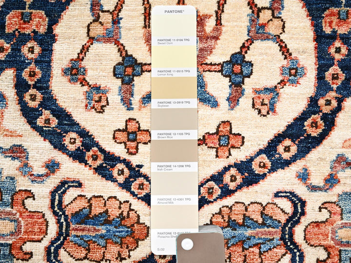 2'10" x 4'3" New Hand Knotted Ivory Wool Rectangle Oriental Rug - MOA1022409