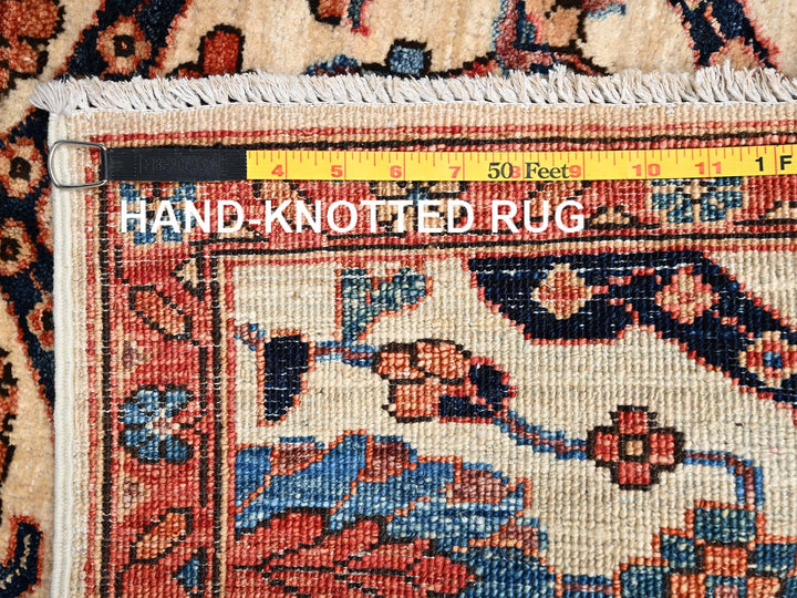 2'10" x 4'3" New Hand Knotted Ivory Wool Rectangle Oriental Rug - MOA1022409