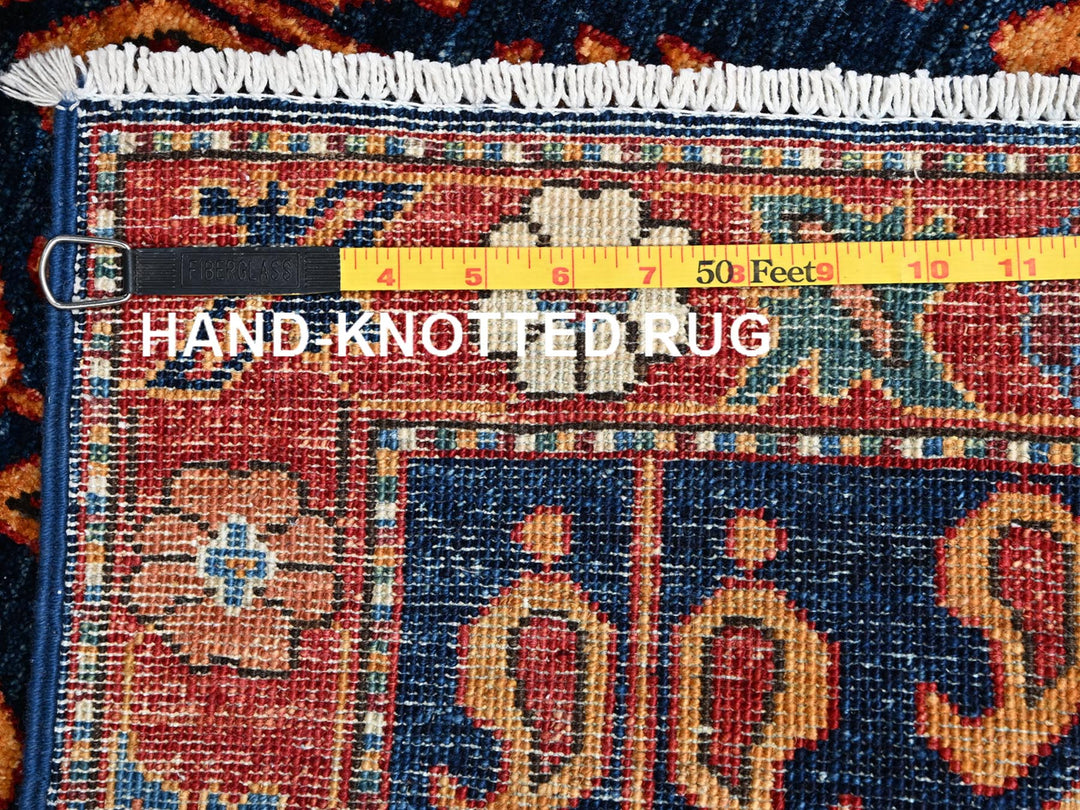 2'11" x 5'0" New Hand Knotted Blue Wool Rectangle Oriental Rug - MOA1022412