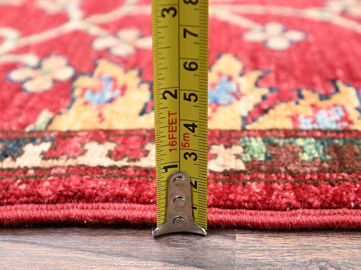 3'5" x 4'7" New Hand Knotted Red Wool Rectangle Oriental Rug - MOA1022414
