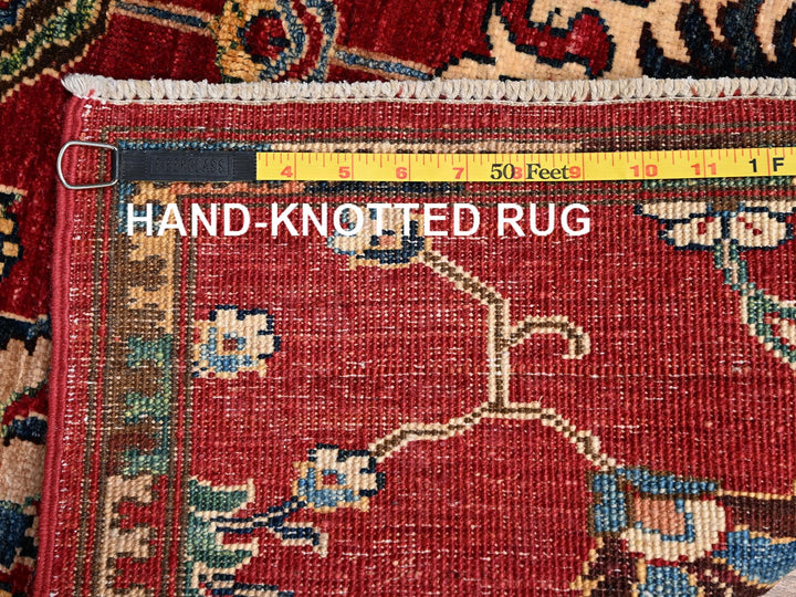 3'5" x 4'7" New Hand Knotted Red Wool Rectangle Oriental Rug - MOA1022414