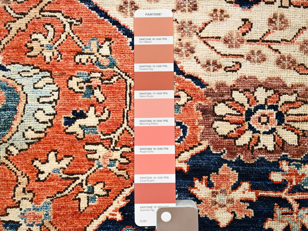 3'2" x 4'7" New Hand Knotted Orange Wool Rectangle Oriental Rug - MOA1022415