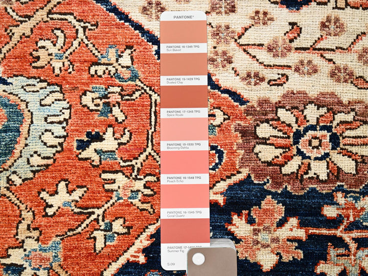 3'2" x 4'7" New Hand Knotted Orange Wool Rectangle Oriental Rug - MOA1022415