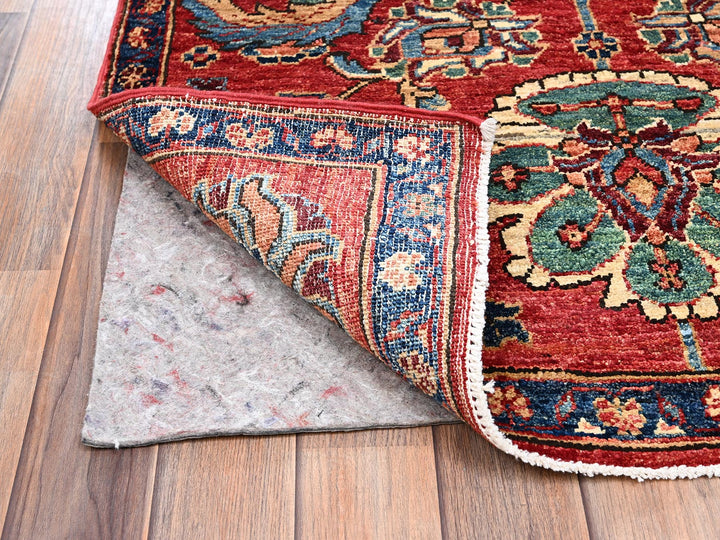 3'2" x 4'9" New Hand Knotted Red Wool Rectangle Oriental Rug - MOA1022417