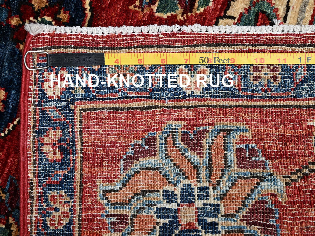 3'2" x 4'9" New Hand Knotted Red Wool Rectangle Oriental Rug - MOA1022417
