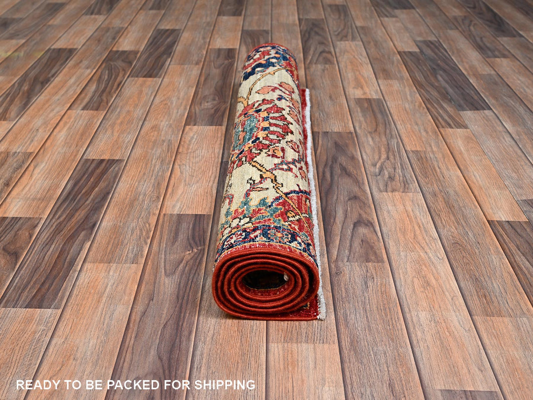 3'0" x 4'11" New Hand Knotted Red Wool Rectangle Oriental Rug - MOA1022418