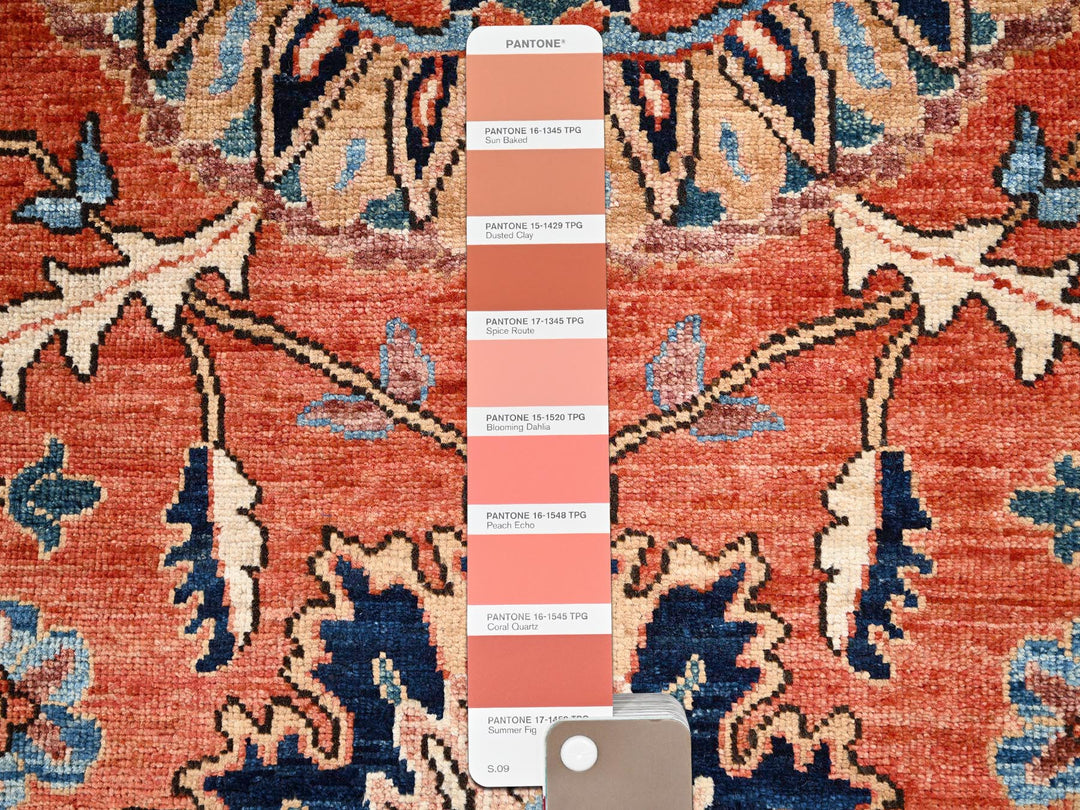 3'1" x 4'7" New Hand Knotted Orange Wool Rectangle Oriental Rug - MOA1022419