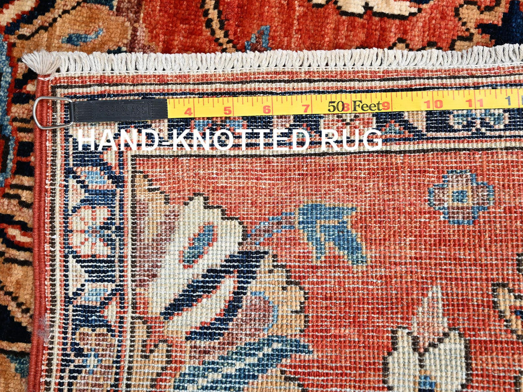 3'1" x 4'7" New Hand Knotted Orange Wool Rectangle Oriental Rug - MOA1022419