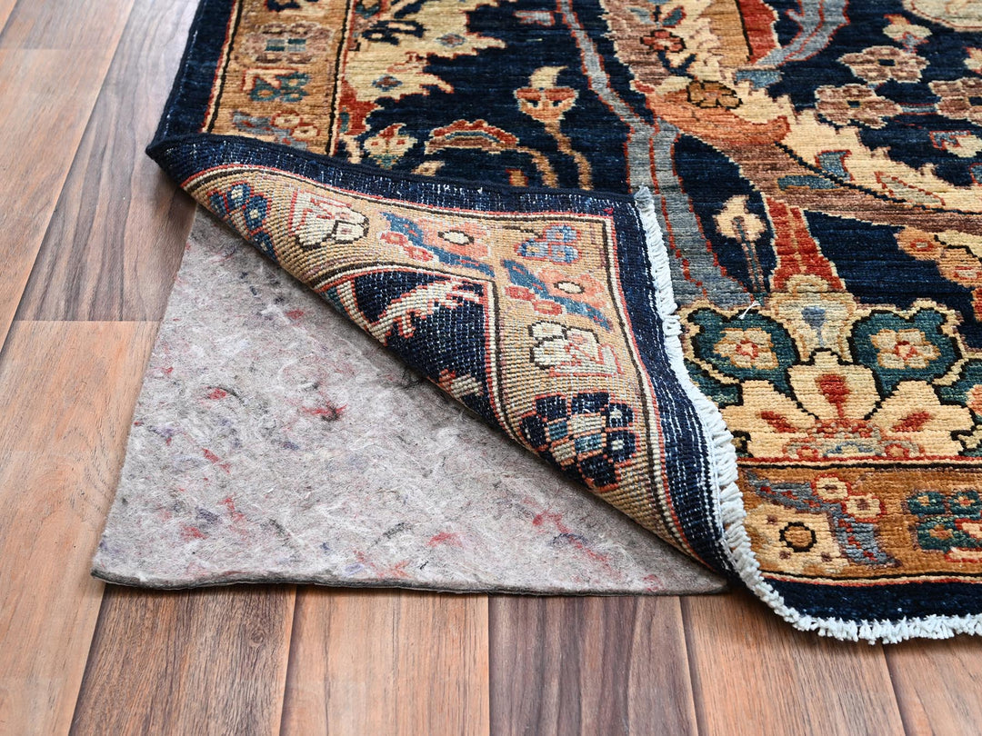 5'1" x 14'0" New Hand Knotted Blue Wool Runner Oriental Rug - MOA1022422