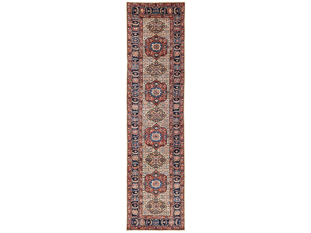 4'0" x 16'1" New Hand Knotted Ivory Wool Runner Oriental Rug - MOA1022423