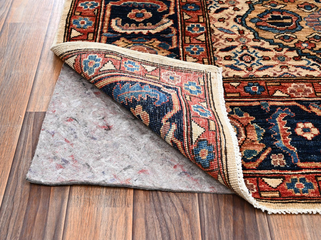 4'0" x 16'1" New Hand Knotted Ivory Wool Runner Oriental Rug - MOA1022423