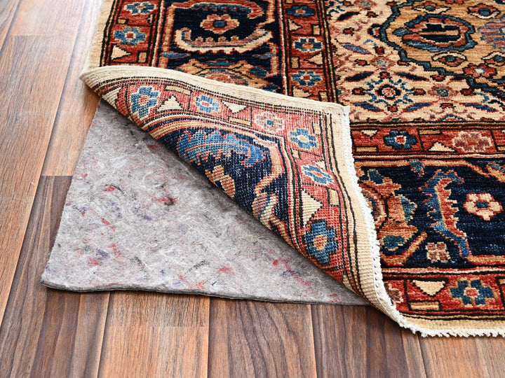 4'0" x 16'1" New Hand Knotted Ivory Wool Runner Oriental Rug - MOA1022423