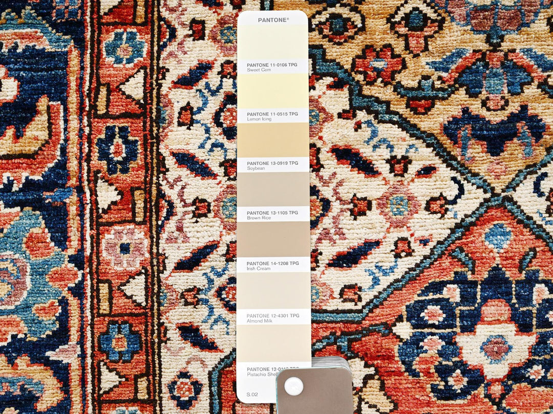 4'0" x 16'1" New Hand Knotted Ivory Wool Runner Oriental Rug - MOA1022423
