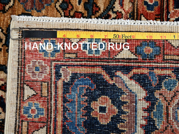 4'0" x 16'1" New Hand Knotted Ivory Wool Runner Oriental Rug - MOA1022423