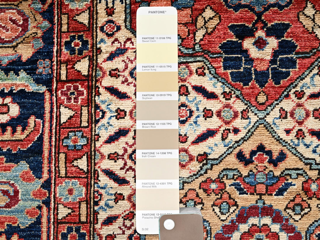 4'1" x 11'10" New Hand Knotted Ivory Wool Runner Oriental Rug - MOA1022424