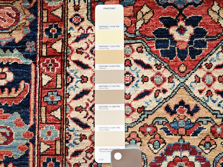 4'1" x 11'10" New Hand Knotted Ivory Wool Runner Oriental Rug - MOA1022424
