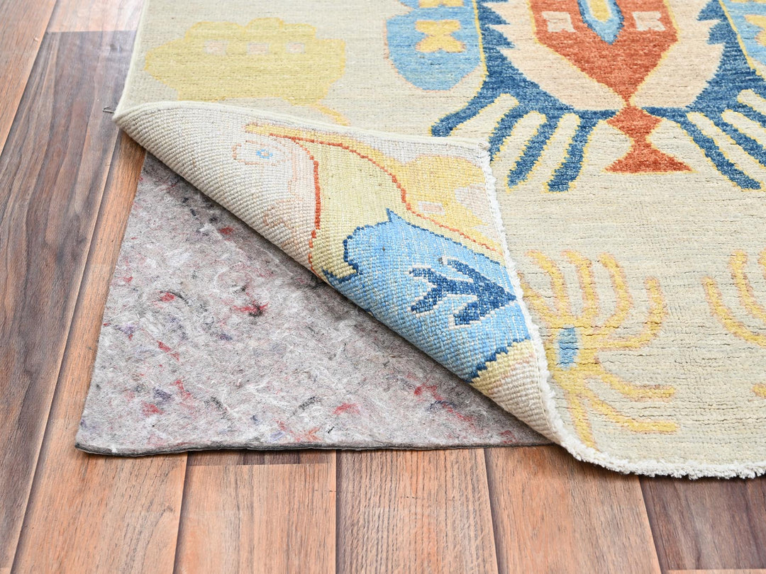 3'0" x 9'9" New Hand Knotted Green Wool Runner Oriental Rug - MOA1022426