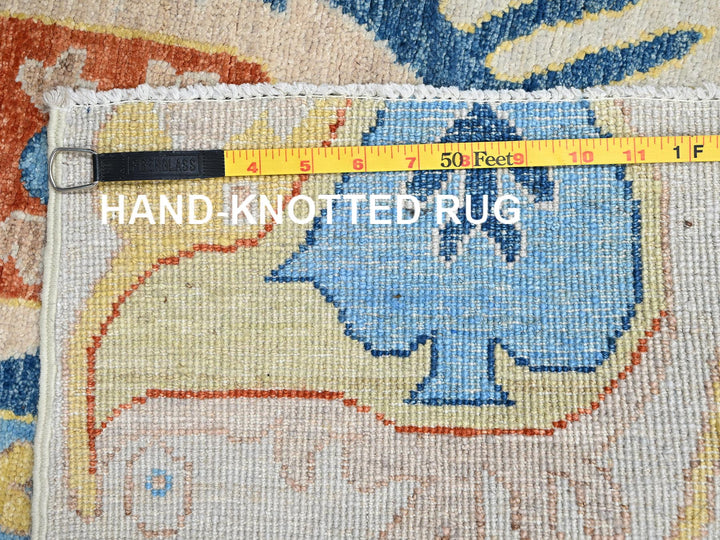 3'0" x 9'9" New Hand Knotted Green Wool Runner Oriental Rug - MOA1022426
