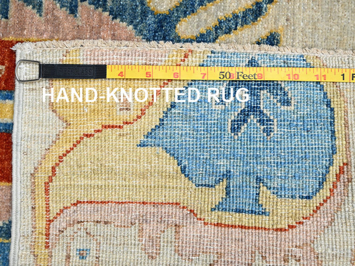 2'11" x 9'9" New Hand Knotted Green Wool Runner Oriental Rug - MOA1022427