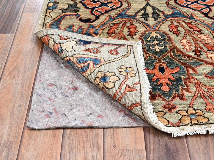 2'6" x 9'9" New Hand Knotted Green Wool Runner Oriental Rug - MOA1022432