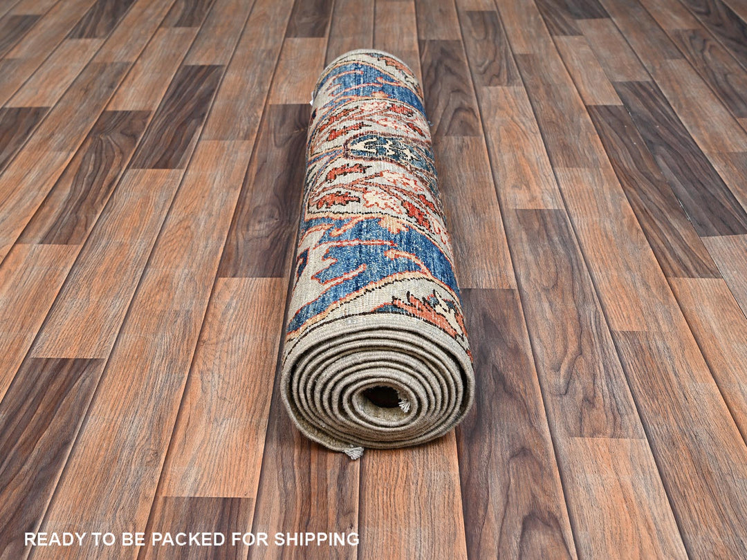 2'6" x 9'9" New Hand Knotted Green Wool Runner Oriental Rug - MOA1022432